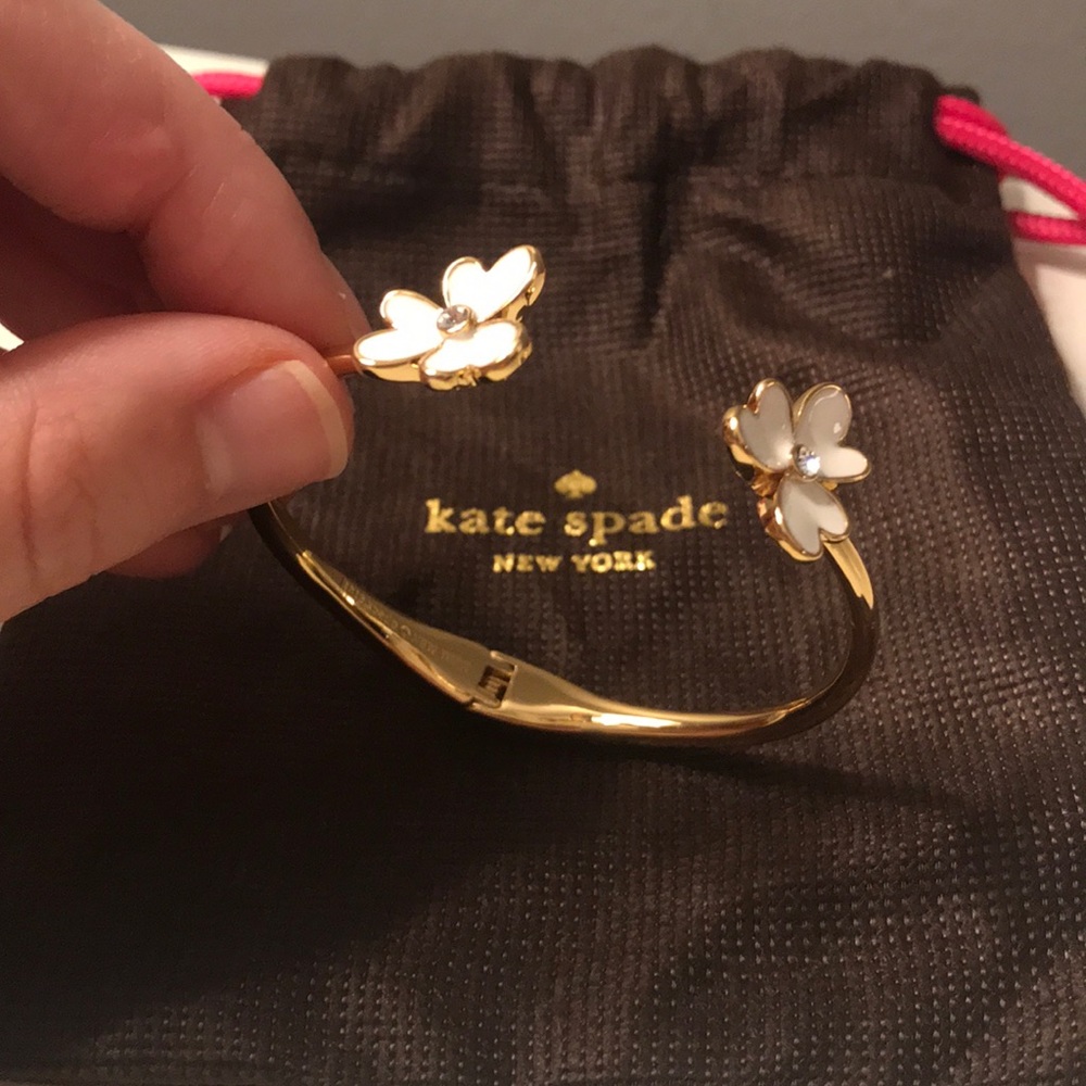 Gold Kate Spade Flower Bracelet